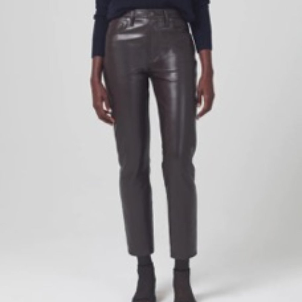 NWT - Citizens of Humanity - Jolene High Rise Vintage Slim Recycled Leather